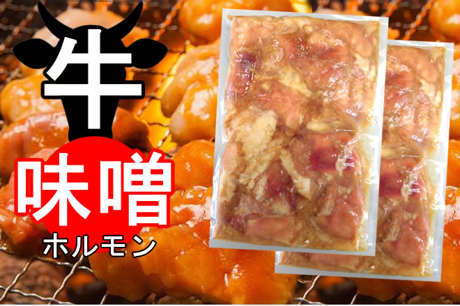 【1kg】秘伝の味噌ダレ!牛味噌ホルモン(500g×2)/焼肉!BBQに!