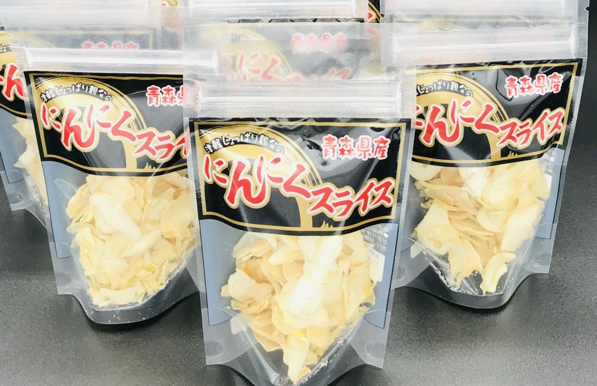 青森県産じょっぱり親父のにんにくスライス 120g【(乾燥チップ)20g×6パックセット】サムネイル