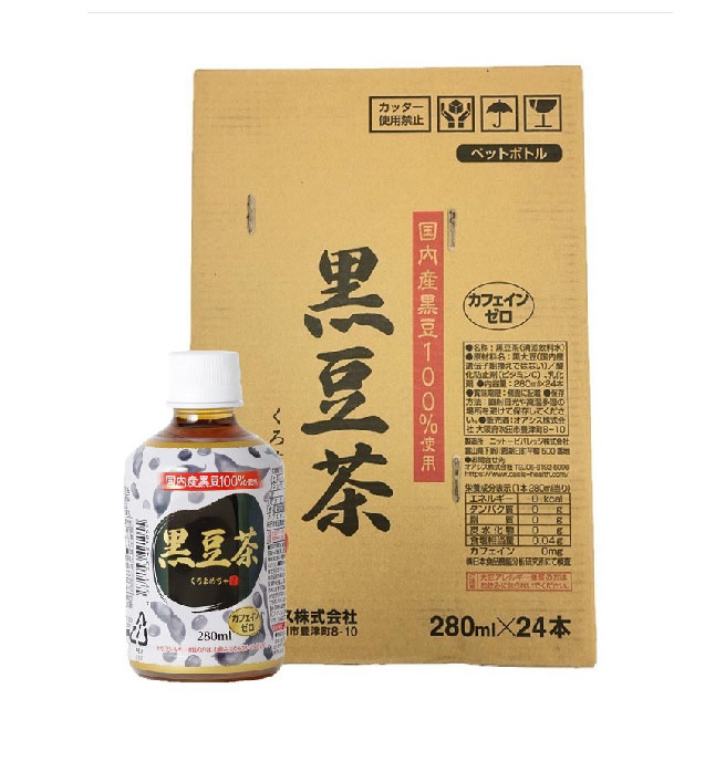 【訳あり】黒豆茶　280ml　24本入り×1ケースサムネイル