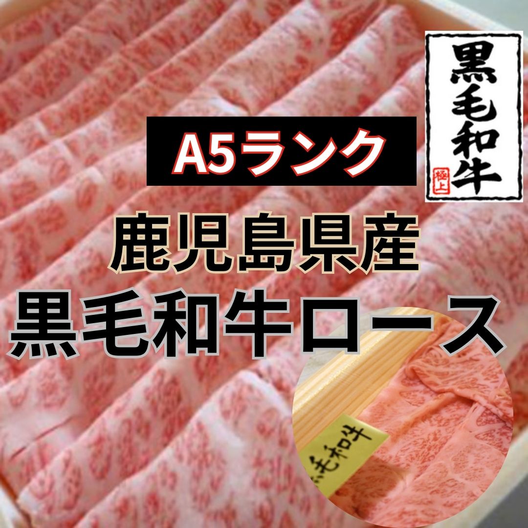 【9月限定】A5ランク鹿児島県産　黒毛和牛ロース スライス 500g