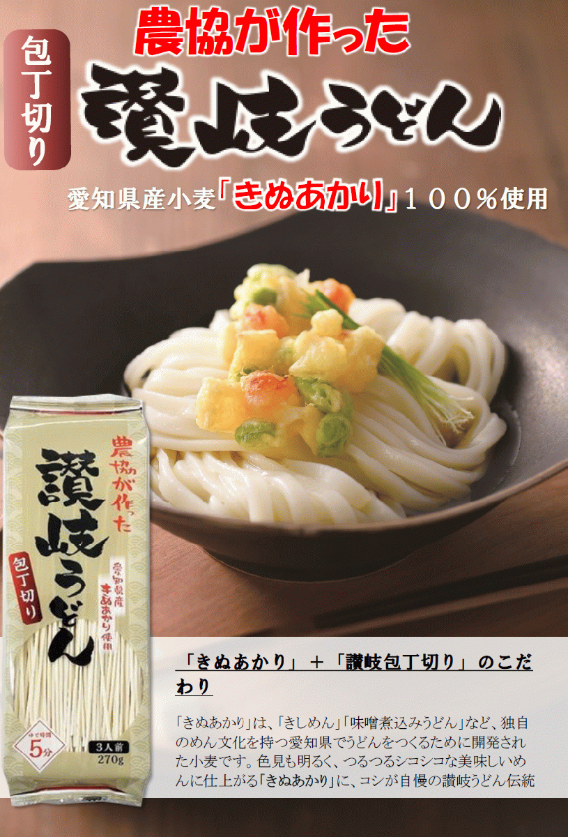 農協が作った讃岐うどん【270g×12袋入】